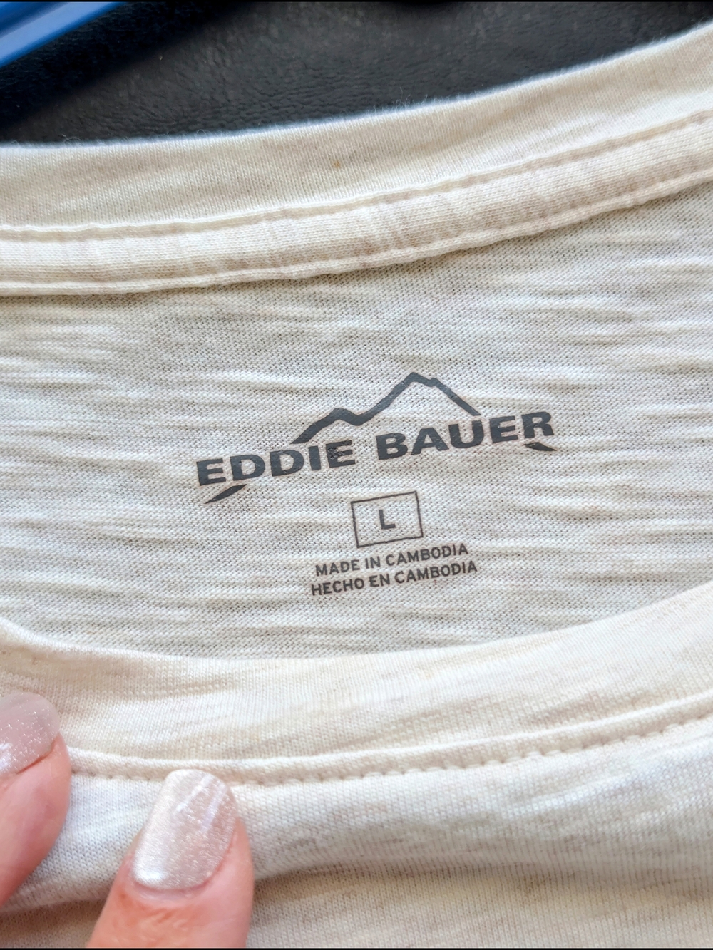 Eddie Bauer Women's Cream/Tan Everyday Short Sleeve Crewneck Tee - Picture 2 of 7